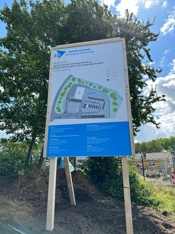 Bauschild Recyclinghof Kappeln